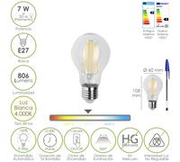 Maurer bombilla led filamento standar rosca e27. 7 watt. equivale a 50