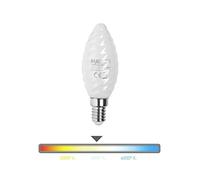 MAURER Bombilla Led Filamento Vela Esmerilada E14. 4,5 Watt. Equivale A 35 Watt. 470 Lumenes. Luz Neutra 4000º K.