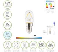 Maurer bombilla led frigorifico rosca e14. 1.5 watt. equivale a 15 wat