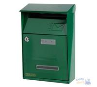 Maurer Caja De Correo De Acero Barnizado Color Verde Tapa Abatible Cm