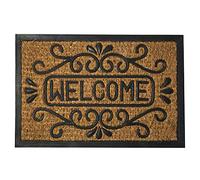 MAURER Coco Fiber e capacho de Borracha Bem-vindo 40x60 cm. Felpudo Fibra Goma Welcome, Poliuretano, Multicolor, 40 x 60 cm