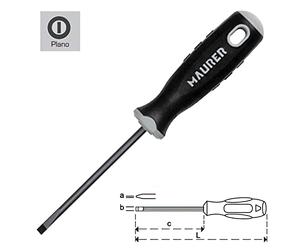 MAURER - Destornillador Vaciada 0,8x4,0x 75 mm.