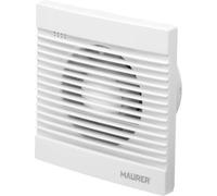 MAURER 19030605 Extractor Humos Baño 16 Watt. Salida Ø 116 mm, Acrilnitrilo, butadio-estirol, 9x18x19 cm