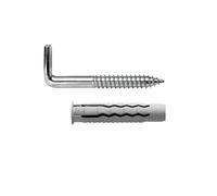 MAURER Kit sanitario Alcayata con taco Ø 14 x 70 mm Fijación calentadores/termos de agua