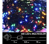 MAURER - Luces Navidad 300 Leds Luz Multicolores Interior / exterior (IP44)