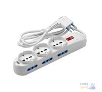Maurer MultiToma 9 Salidas Enchufe 2P+T 10A Tomas Bipasa + Schuko Interruptor