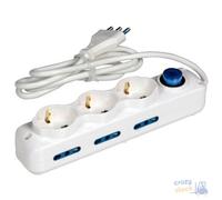 Maurer MultiToma 9 Salidas Enchufe 2P+T 16A Tomas Bipasso + Schuko Interruptor