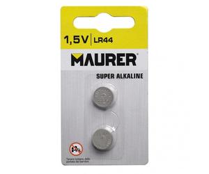 Maurer Pack 2 Pilas de Botón Litio LR44 1.5V