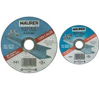 Maurer Plus - Muela abrasiva para corte de hierro, tamaño 115 x 1,6 mm, orificio 22,23 mm