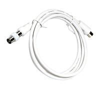 MAURER ProlongaciónTV Video Macho-Macho 2 metros/Ø 9,5 mm. Con Adaptador Macho-Hembra Color Blanco