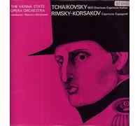 Maurice Abravanel, The Vienna State Opera Orchestra and Deutschmeister Band - Tchaikovsky: 1812 Overture, Capriccio Italien, Rimsky-Korsakov: Capricio Espagnol [LP]