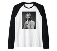 Maurice Gibb de los Bee Gees Retrato 1970 Camiseta Manga Raglan