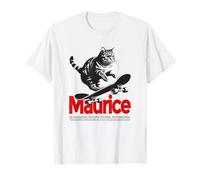 MAURICE - hermoso nombre de niño con gato y monopatín Camiseta