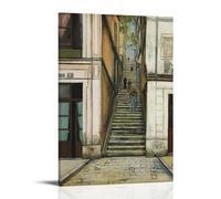 Maurice Utrillo Montmartre Escalera de febrero de 1923, obra maestra, póster decorativo, obras de arte, impresión artística para pared, lienzo para regalo, decoración del hogar, 20 x 30 cm