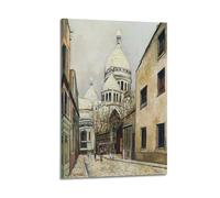Maurice Utrillo Sacre-Coeur De Montmartre - Póster artístico para pared, lienzo de pergamino, cuadro de pintura para sala de estar, decoración del hogar, 20 x 30 cm