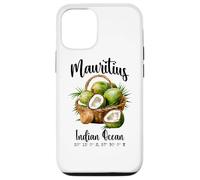 Mauricio Coco Océano Índico Isla Tropical GPS Vacaciones Carcasa para iPhone 12/12 Pro