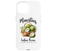Mauricio Coco Océano Índico Isla Tropical GPS Vacaciones Carcasa para iPhone 15