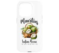Mauricio Coco Océano Índico Isla Tropical GPS Vacaciones Carcasa para iPhone 15 Pro