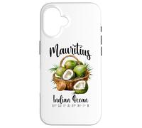 Mauricio Coco Océano Índico Isla Tropical GPS Vacaciones Carcasa para iPhone 16