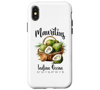 Mauricio Coco Océano Índico Isla Tropical GPS Vacaciones Carcasa para iPhone X/XS