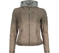 Mauritius Cascha LAMOV Mujer Chaqueta de Cuero Marrón grisáceo S 100% cuero
