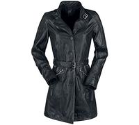 Mauritius GWAyleen Mujer Abrigo de Piel Negro M 100% cuero