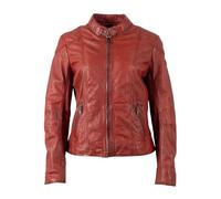 Mauritius Kina LEGV Mujer Chaqueta de Cuero Rojo S 100% cuero Regular