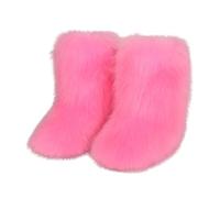 Mauro - Botas de mujer de moda casual de invierno al aire libre deportivas de colores cálidos de lana como botas de media pantorrilla botas bajas del oeste, Rosa, 40 EU