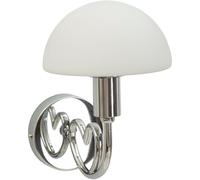 Mauro Ferretti Aplique de metal plateado y cristal 23x15x22 cm