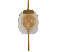 Mauro Ferretti Aplique de metal y cristal dorado 15x14x38 cm