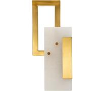 Mauro Ferretti Aplique de metal y cristal dorado 15x8x33 cm