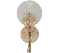 Mauro Ferretti Aplique de metal y cristal dorado 20x14x41 cm