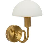 Mauro Ferretti Aplique de metal y cristal dorado 23x15x22 cm