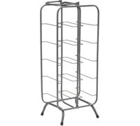 Mauro Ferretti Botellero de 10 plazas en metal gris cm 28x23x67