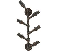 Mauro Ferretti Botellero de pared 6 lugares en metal marrón cm 27x15x60