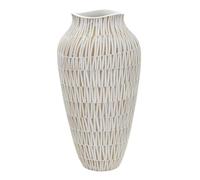 Mauro Ferretti Italian Design Jarrón de Resina Stiky, 22 x 44 cm de diámetro, Dorado, Blanco