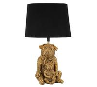Mauro Ferretti Lámpara de mesa Dog Ø 26X43,8 in de poliresina y tela negra