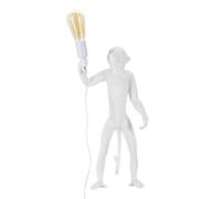 Mauro Ferretti Lámpara de mesa Monkey blanca Polyresin Ø 26 x 34 x 55