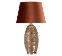 Mauro Ferretti Lámpara de mesa Praga -B- Vidrio, Oro, 79X45,5