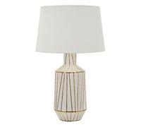 Mauro Ferretti Lámpara de mesa Tangieri Ø 45 x 73 cerámica blanco/dorado