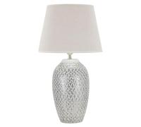 Mauro Ferretti Lámpara de mesa Wave Resina Ø 35x65 cm Plata y Blanco