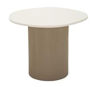 Mauro Ferretti Mesa auxiliar Frankfurt Marble Metal MDF artificial gris/blanco 46 x 48 x 39 cm