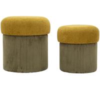 Mauro Ferretti Puf con contenedor verde juego de 2 piezas cm ø 42x44-35x37