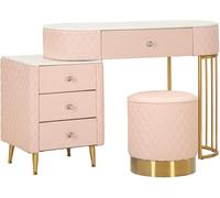 Mauro Ferretti Tocador de ecopiel con puf 120x40x76 cm