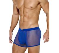 Mauro Kane Boxer Hombre Sexy Transparente Calzoncillos Ropa Interior Masculina Bóxer Shorts Trunks Azul M