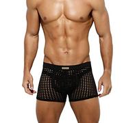 Mauro Kane Calzoncillos Boxer Masculinos Sexy Transparente Ropa Interior Cómoda para Hombre Negro XXXL