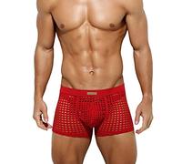 Mauro Kane Calzoncillos Boxer Masculinos Sexy Transparente Ropa Interior Cómoda para Hombre Rojo XL