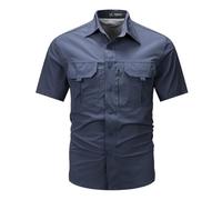 Mauro Kane Camisas Funcional Hombre Manga Corta Camisa de Outdoor Impermeable UPF50+ Transpirable para Senderismo Pesca