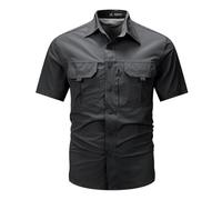 Mauro Kane Camisas Funcional Hombre Manga Corta Camisa de Outdoor Impermeable UPF50+ Transpirable para Senderismo Pesca