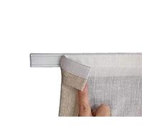 mauro Portavisillos con Velcro para Cortinas y visillos para Ventanas-Barra Perfil con Velcro+Soporte-tamaño de 35 a 100 cm (I - 75 cm)